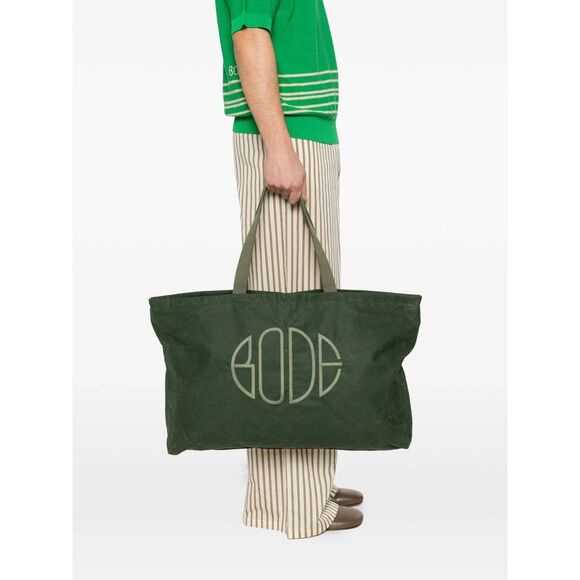 Bode Green Tote Bags Men
